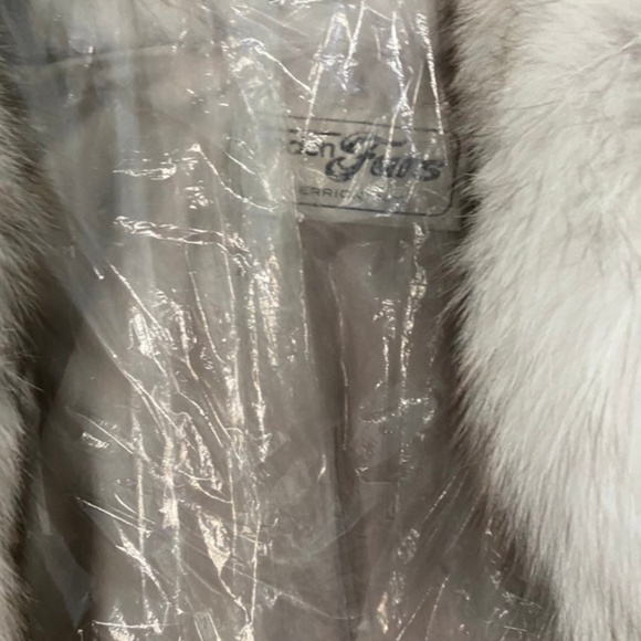 100% Real Chevron Vintage Fox Fur Coat - Full Length - Picture 10 of 11